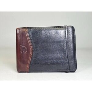 Timberland Credit Card Holder Black Brown Genuine‎ Leather Small